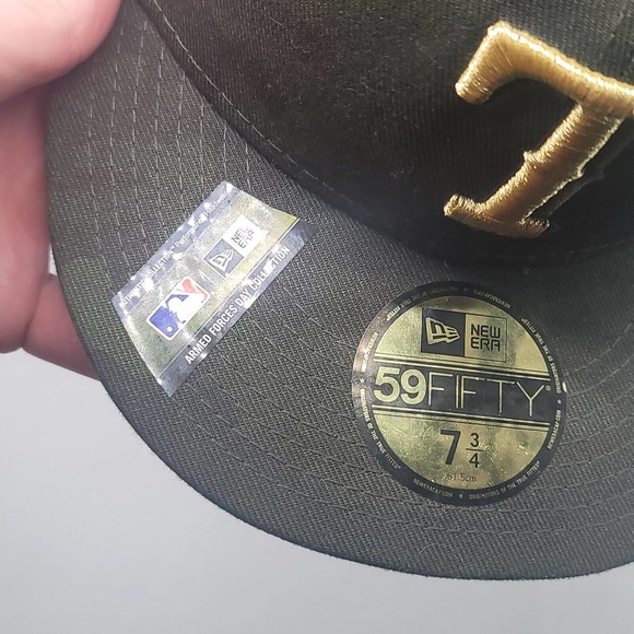 Texas Rangers New Era 59Fifty Armed Forces Day Collection Fitted Hat Size 7 3/4 - Picture 9 of 13